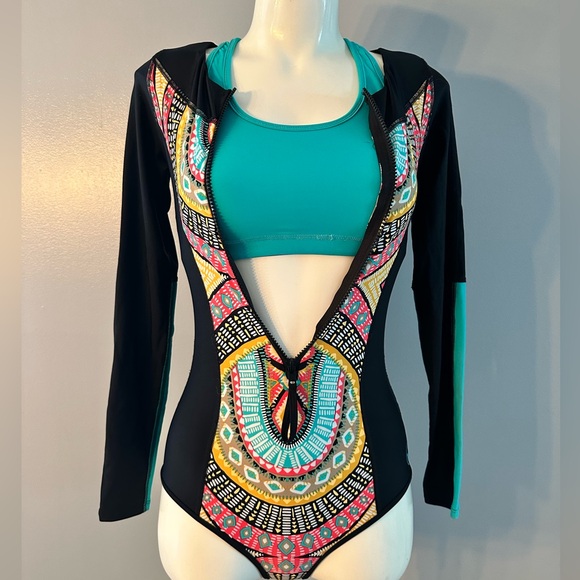 NWT Body Glove Long Sleeve One-piece Swimsuit - Picture 5 of 9